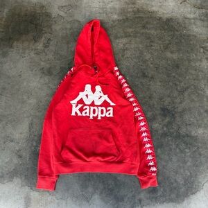 Kappa Men's XS 222 Banda Hurtadon Pullover Hoodie Red Melody 381D1MW-VA3